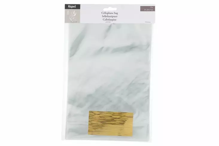 Kapel sellofaanipussi 19x28cm 15kpl - Pakkauspaperit ja tarvikkeet - 6410416259918 - 2