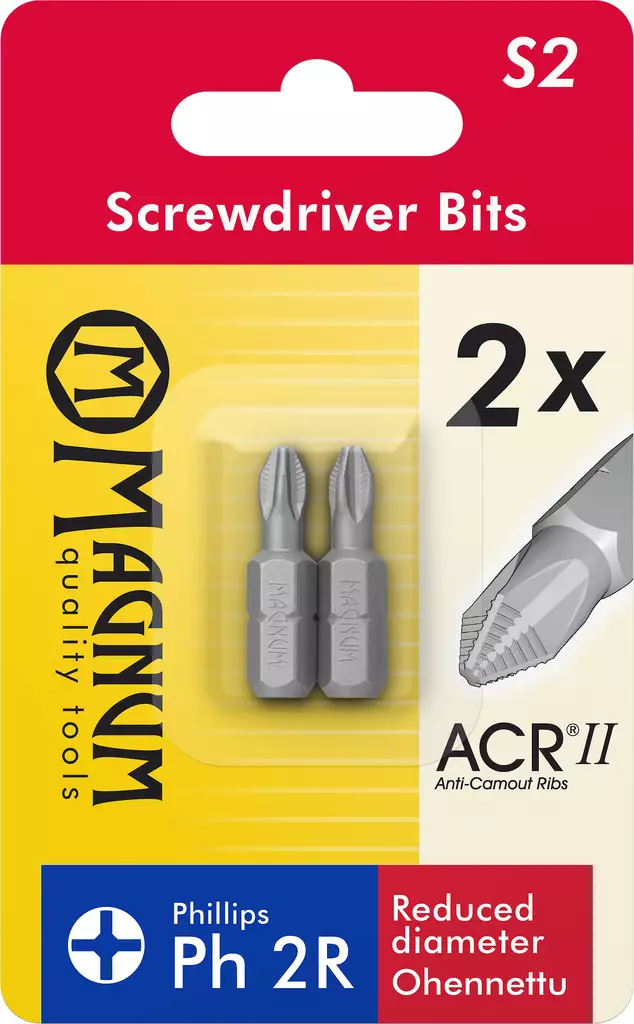 Kärki ACR2 2kpl Ph2R 25mm - Ruuvauskärjet - 6418868172328 - 1