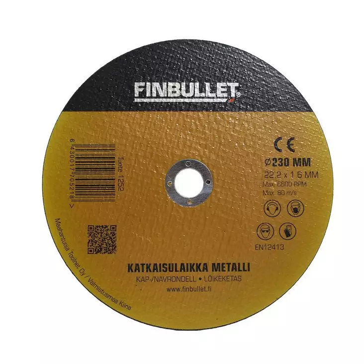 Katkaisulaikka 230x1,6x22,2 mm metallille - Katkaisulaikat - 6430017705218 - 1