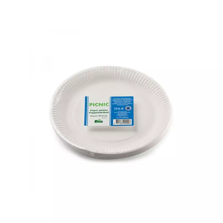 Kertakäyttölautanen 23cm smile picnic 25kpl - Kertakäyttölautaset - 4741186000908 - 1