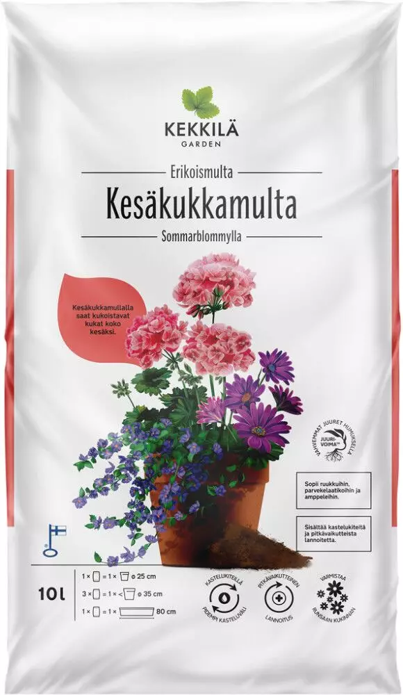 KESÄKUKKAMULTA 10L KEKKILÄ - Mullat ja turpeet - 6433000140348 - 1