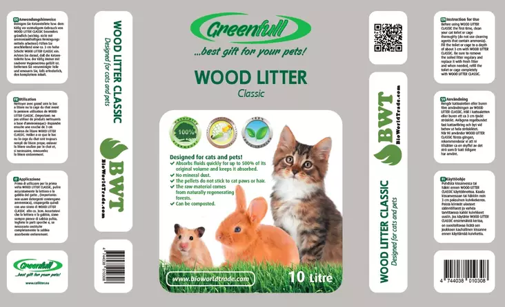 KISSANPELLETTI WOOD LITTER 10L - Kissan hiekat - 4744038010308 - 1