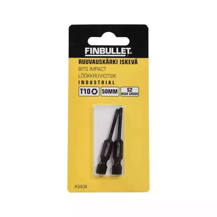 Konekärki iskevä T10*50mm 2kpl Erikoisterä iskukoneille - Ruuvauskärjet - 6438152034088 - 1