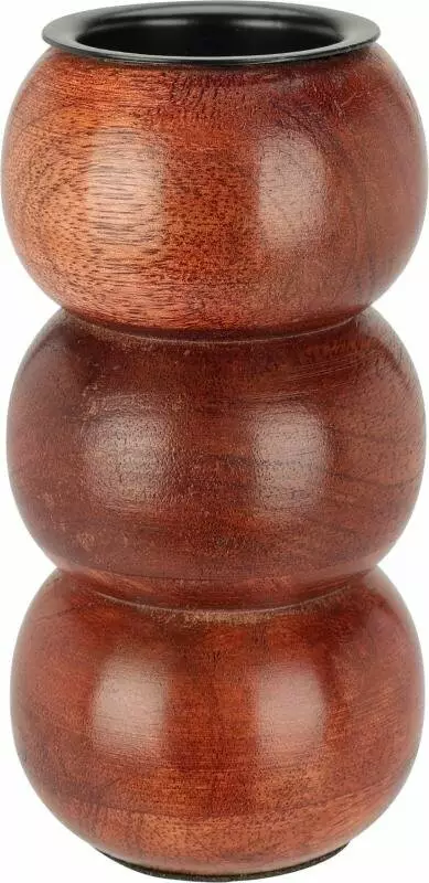 Kynttilänjalka Wood 12cm - Maljakot ja kynttilänjalat - 8720573626958 - 1