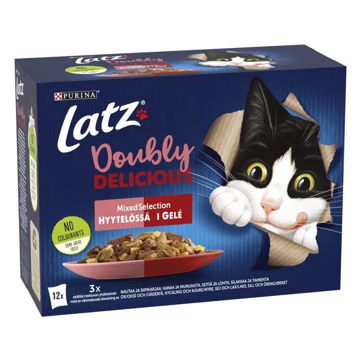 Latz Agail Doubly Delicious Mixed 12x85 - Kissan märkäruoat - 7613039847558 - 1