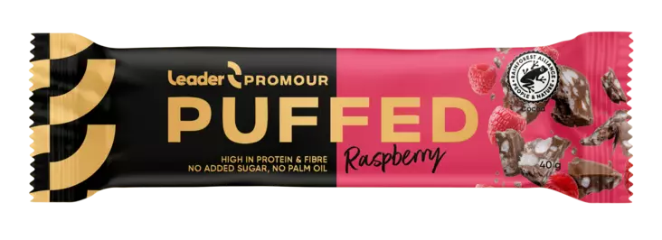 Leader puffed raspberry 40g - Urheiluravinteet ja -valmisteet - 6430080442058 - 1