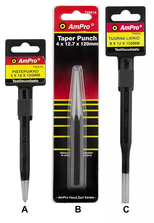Lieriötuurna 2x10x150mm - Tuurnat,puikot ja meistit - 795609295208 - 1
