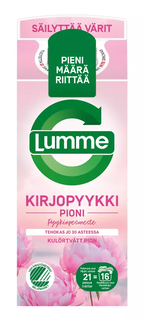 Lumme kirjopyykinpesuneste Pioni 750ml - Pyykinpesu- ja huuhteluaineet - 7046110311608 - 1