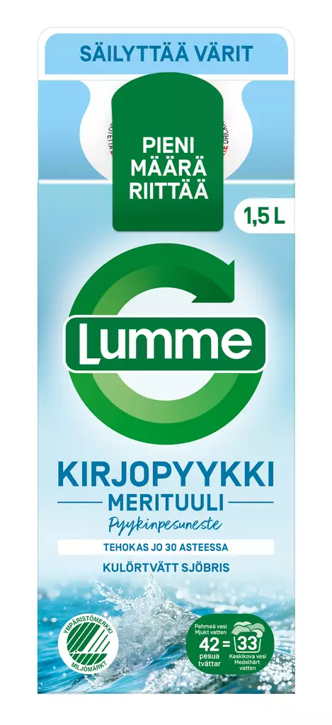 Lumme Kirjopyykki Merituuli 1,5L tiivist - Pyykinpesu- ja huuhteluaineet - 7046110320198 - 1