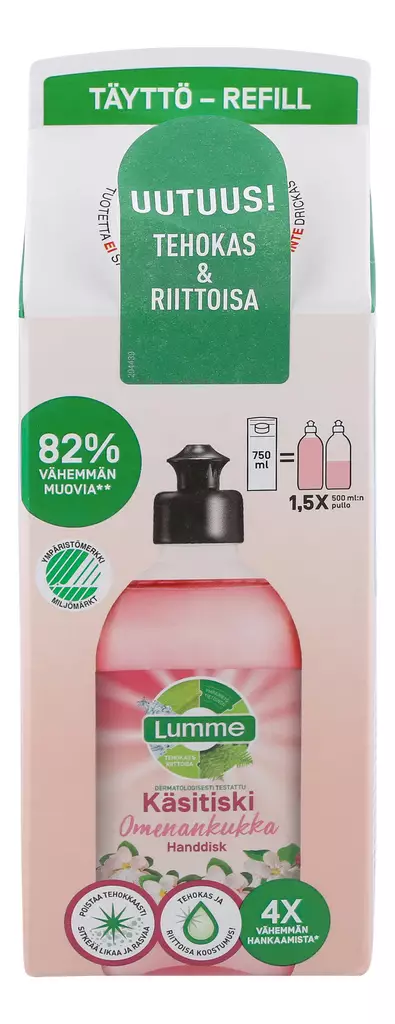 Lumme Omenankukka käsitiskiaine täyttöpa - Astianpesuaineet - 7046110318508 - 1