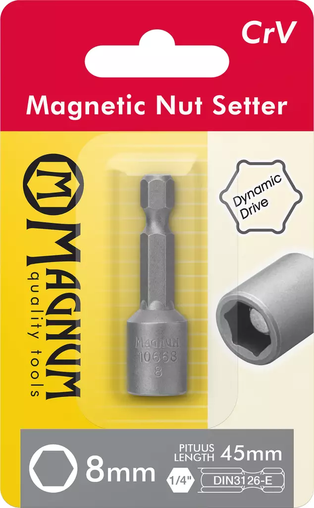 Magneettihylsy 7,0mm / 45mm - Ruuvauskärjet - 6418868176678 - 1