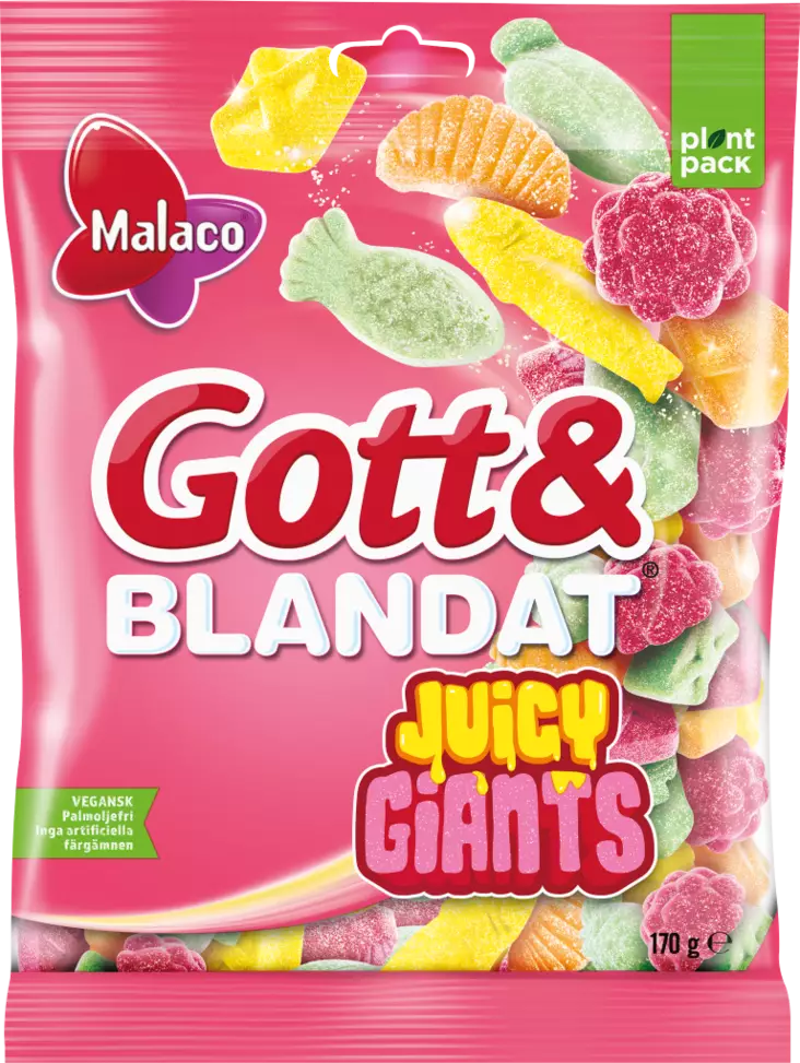 Malaco Gott&Blandat juicy giants 170 g - Karkit - 7310350136698 - 1