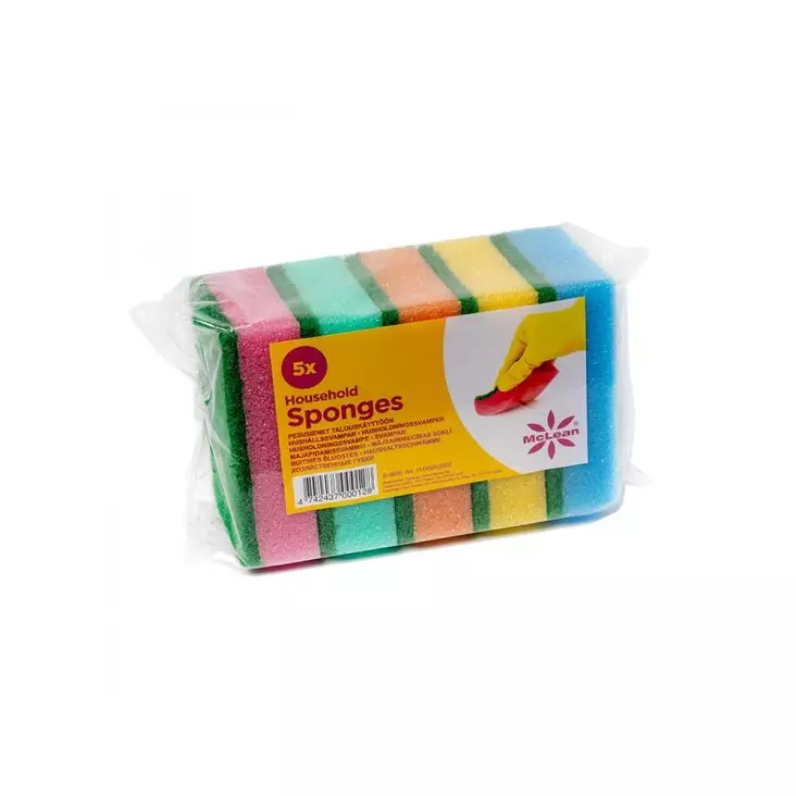 McLean keittiösienet 5kpl 10x7x3cm - Hankaussienet ja teräsvillat - 4742437000128 - 1