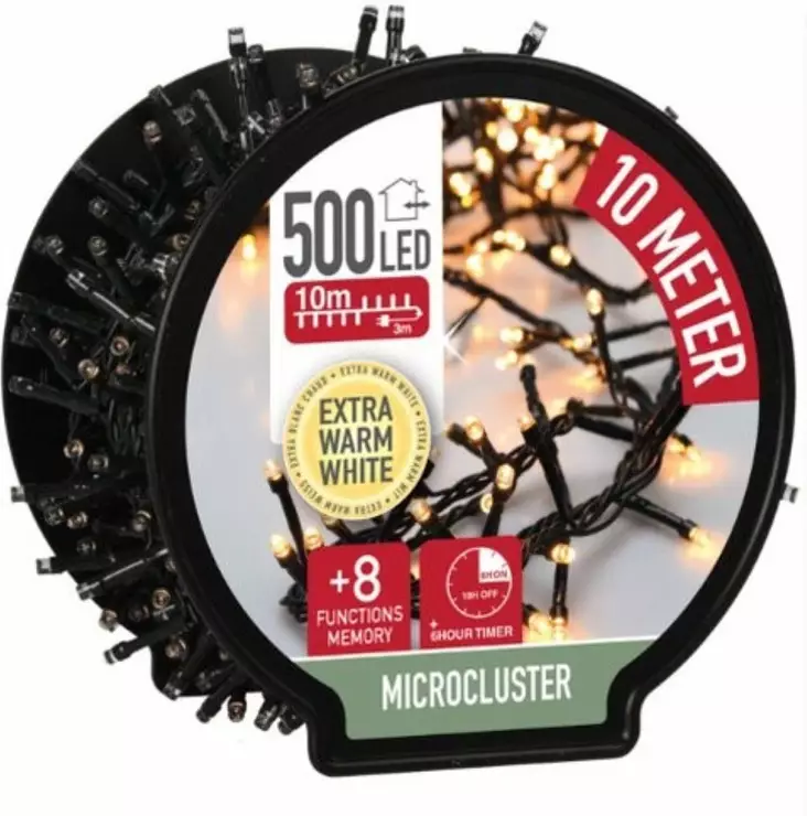 Microcluster 500 led 8 toimintoa - Jouluvalot - 8719987960598 - 1