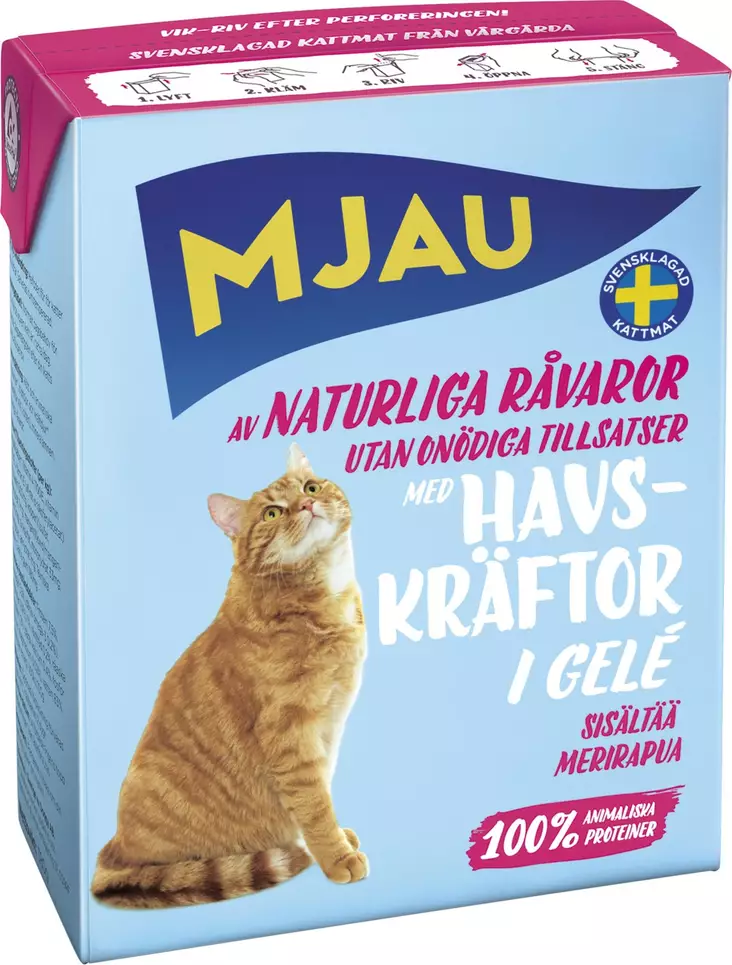 Mjau Merirapua hyytelössä 370g - Kissan märkäruoat - 7300330038098 - 1