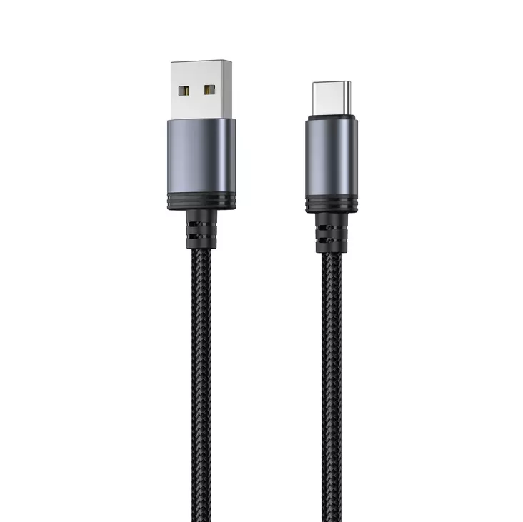 Mobia punottu kaapeli USB-A -> USB-C, 30W, 480 Mbps, 1m, musta - Puhelintarvikkeet ja laturit - 6430076524058 - 1