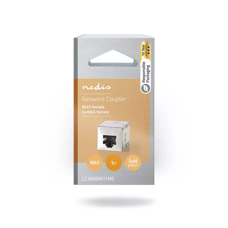 Nedis CAT6 RJ45 n-n jatkoliitin - Verkkokaapelit - 5412810265398 - 1