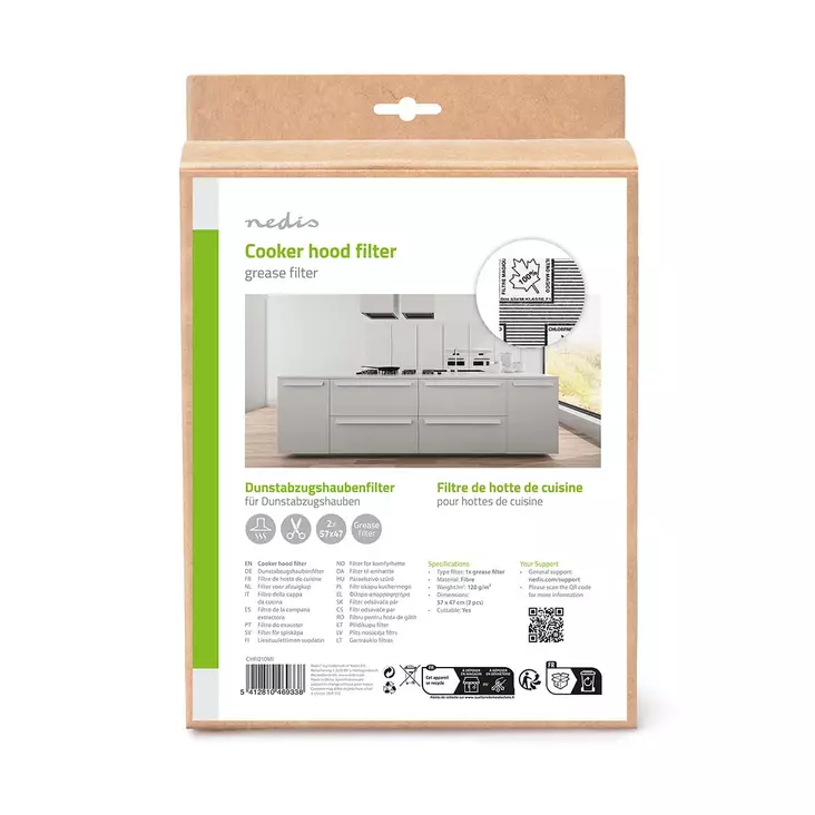 Nedis liesituulettimen suodatin ohut - Ilmanvaihtosuodattimet - 5412810469338 - 1