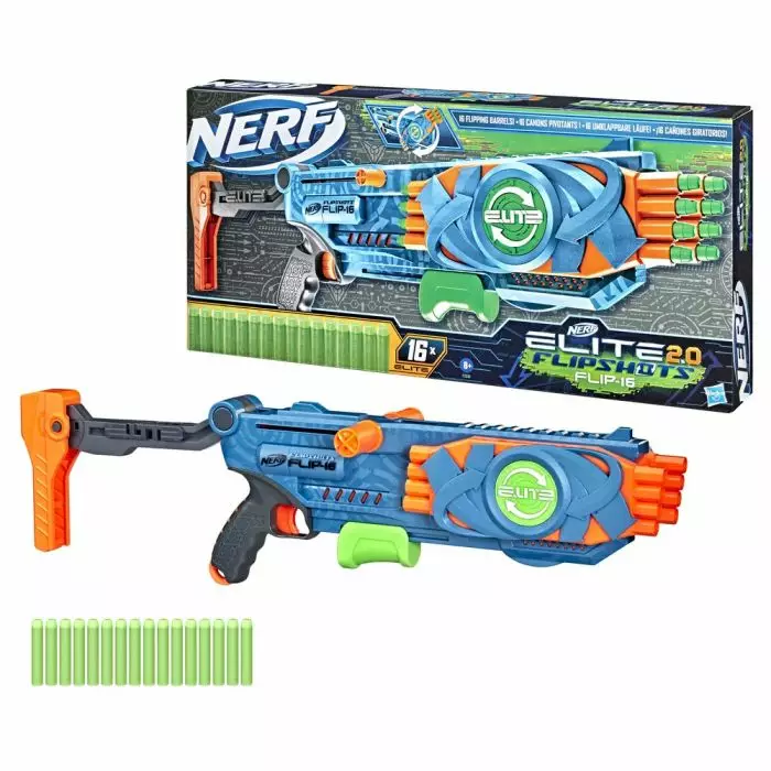 Nerf Elite 2.0 Flipshots Flip-16 vaahtomuoviammusase - Leikkiaseet - 5010993883868 - 1