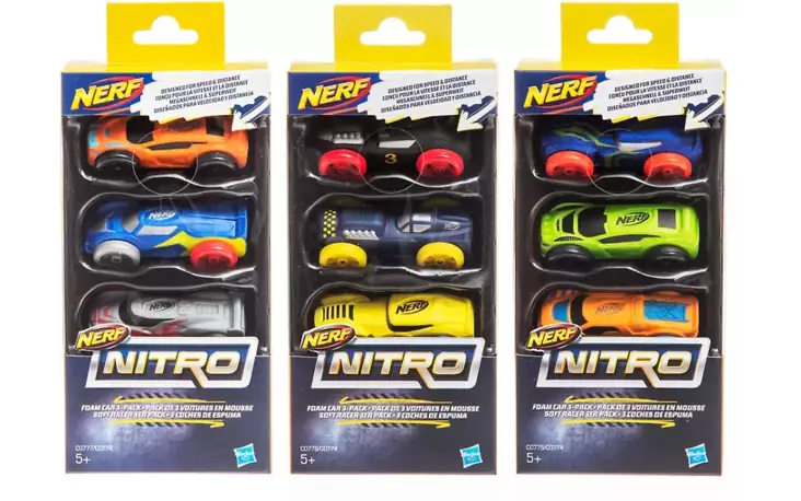 Nerf Nitro Foam car 3-pack - Leikkiautot ja kauko-ohjattavat autot - 5010993381258 - 1