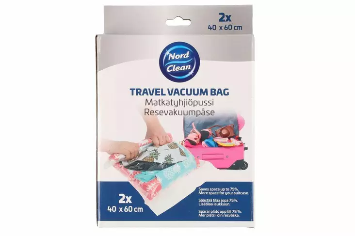 Nord Clean Matkatyhjiöpussi 40x60 cm 2 kpl - Tyhjiöpussit tekstiileille - 6410412952288 - 1