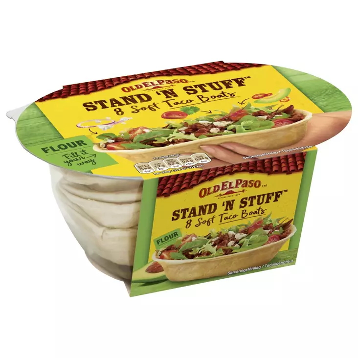 Old El Paso 8 stand'n stuff tortillas - Tortilla ja tacokuoret - 8410076472588 - 1