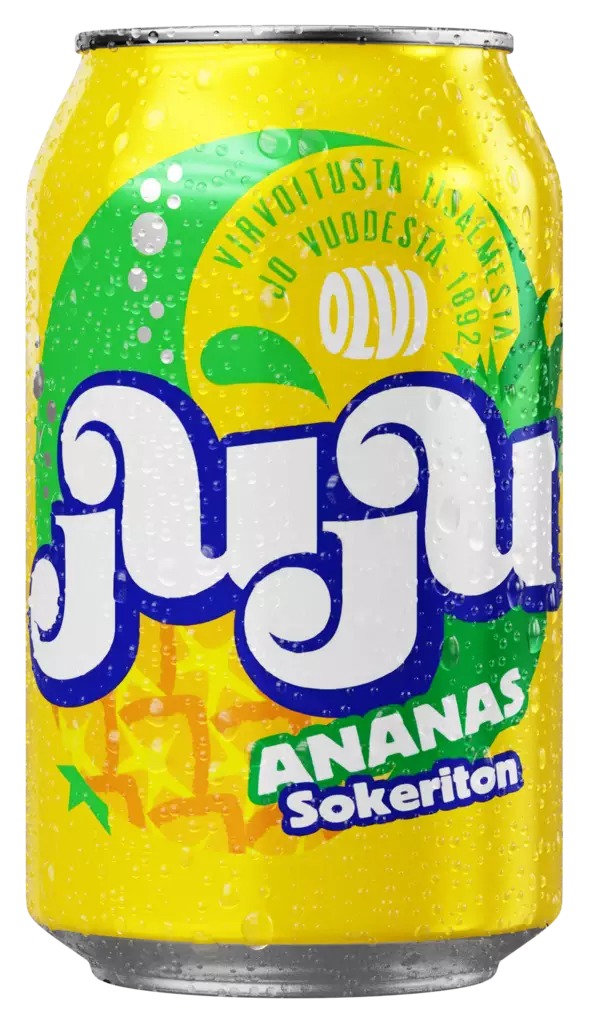 Olvi JuJu ananas 0,33l/tölkki - Virvoitusjuomat ja mixerit - 6419800045038 - 1