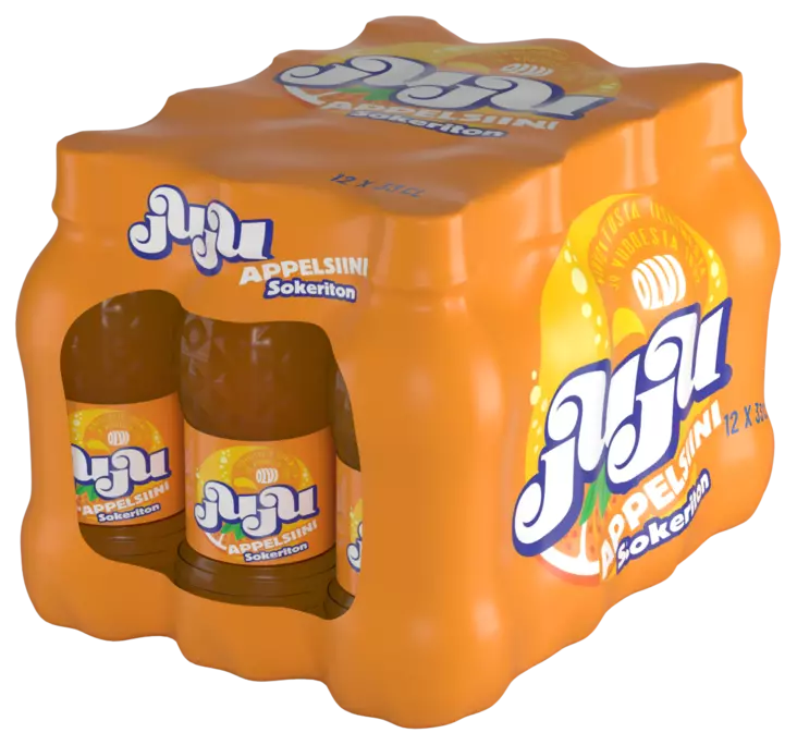 Olvi Juju Appelsiini sokeriton 12-pakki - Virvoitusjuomat ja mixerit - 6419806044998 - 1