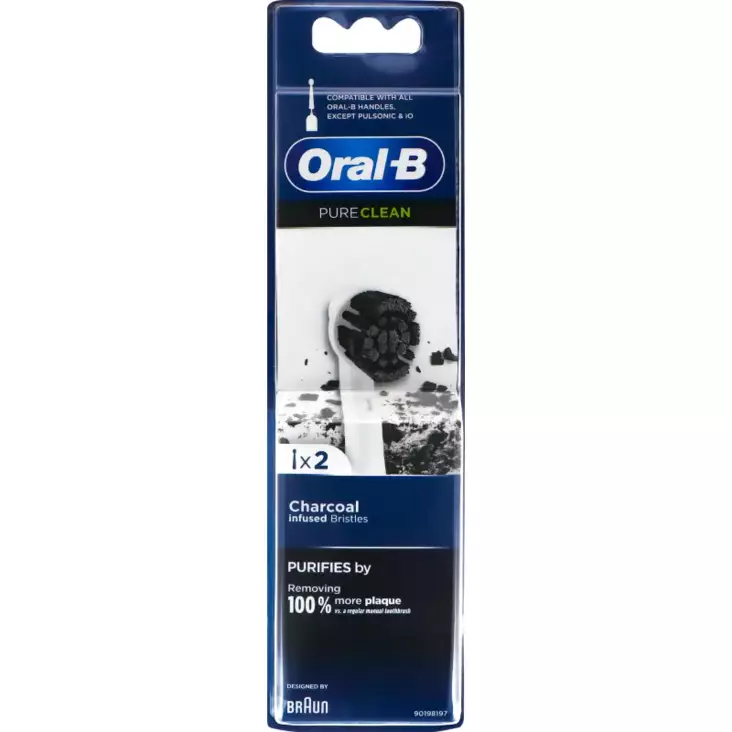Oral-B vaihtoharja Pure Clean Charocoal - Sähköhammasharjojen vaihtopäät - 4210201391128 - 1