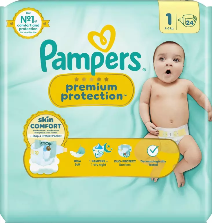 Pampers Premium Protection S1 2-5kg - Vaipat - 8700216664448 - 1