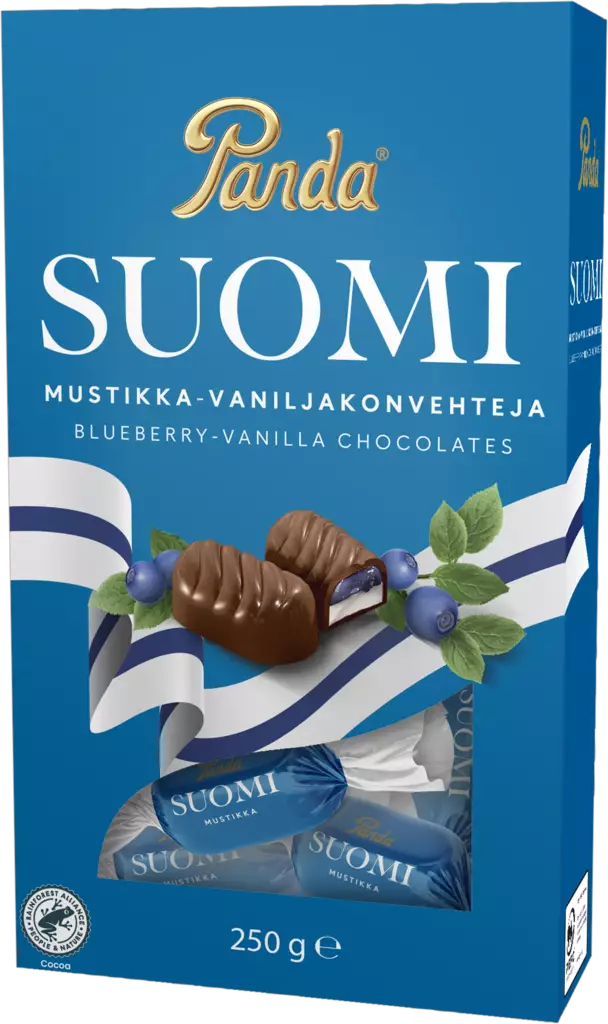Panda Suomi mustikkavaniljakonv. 250G - Joulumakeiset - 6412500005418 - 2