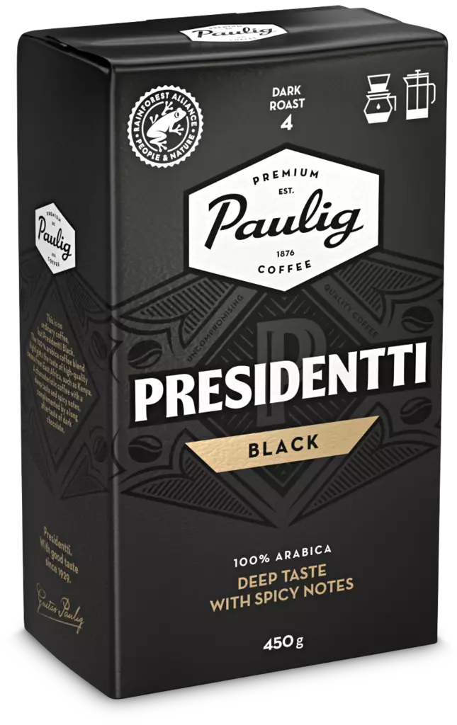 Paulig presidentti black label 450g - Kahvit - 6411300163038 - 1