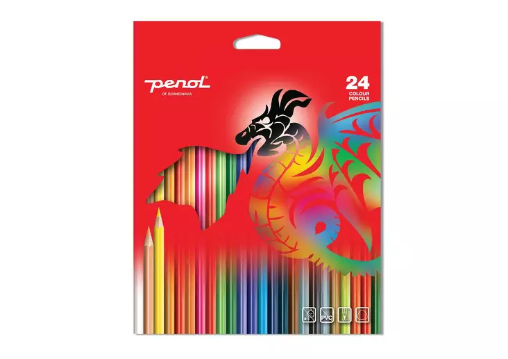 Penol Standard 24kpl värikynät - Puuvärikynät ja liidut - 5701113161118 - 1