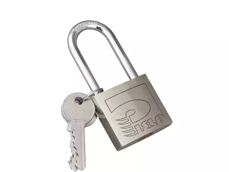 Pisla riippulukko alumiini 50mm pitkäsalpa - Lukot,lukitus ja nivelsalvat - 6414676011248 - 1