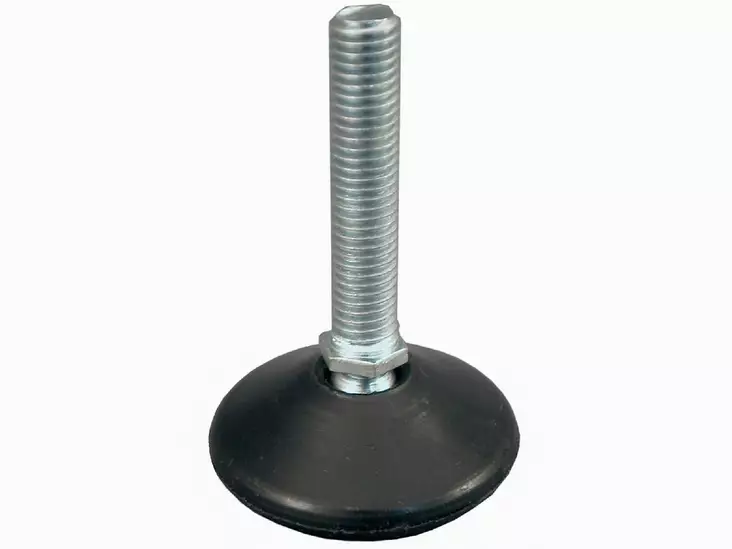 Pisla säätöjalka M10x50mm teräs/musta 2kpl - Kalustehelat - 6414675065068 - 1