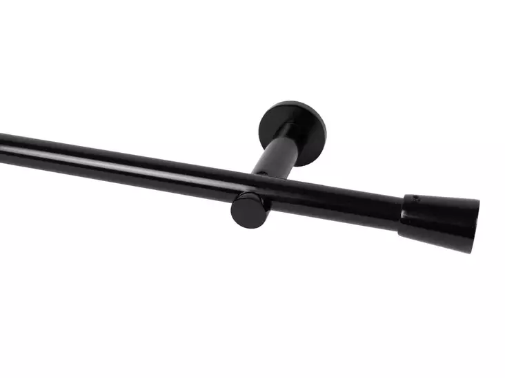 Pisla Tivoli verhotanko 165-300 cm teräs/kiiltävä musta - Verhotangot ja verhotarvikkeet - 6414675119228 - 1