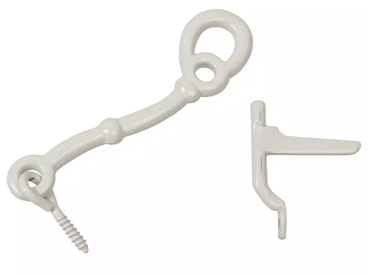 Pisla tuulihaka 110mm 2kpl alumiinivalettu/valkoinen - Ikkunahelat - 6414671080928 - 1