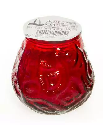 Polar venetsia kynttilä pieni punainen 7x7,5cm - Pöytäkynttilät - 6410413334458 - 2