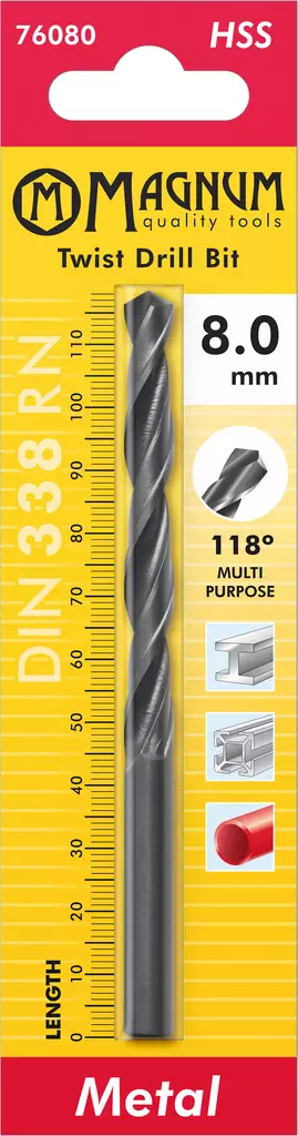 Poranterä HSS 10,5mm - Metalliporanterät - 6418868761058 - 1