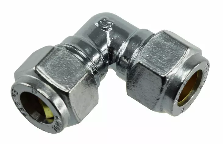 Puserrusliitin kulma kromattu 10 STF - Puserrusliittimet - 6438140056658 - 1