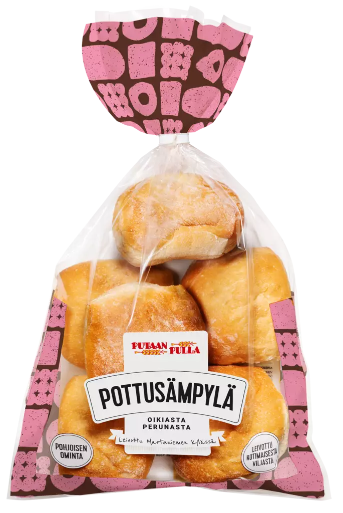 Putaan pulla pottusämpylä 6kpl/340g - Elintarvikkeet - 6411090042438 - 1