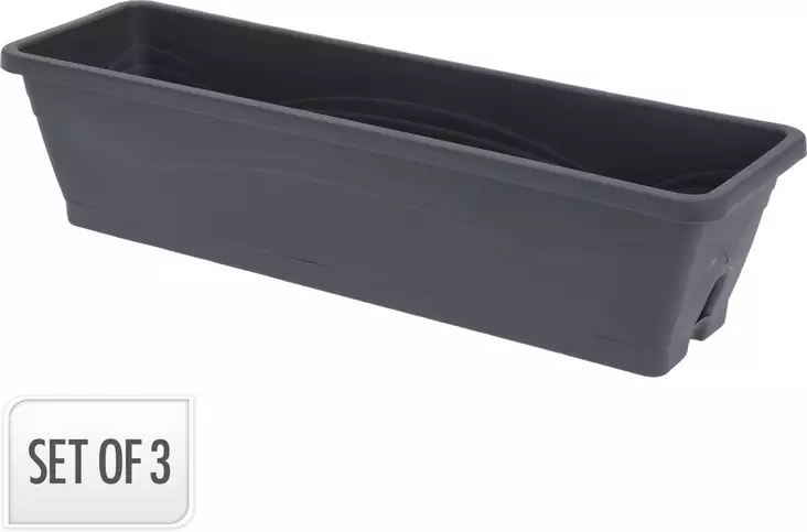 Parvekelaatikko 50cm 3kpl setti - Muoviruukut - 3086960279158 - 1