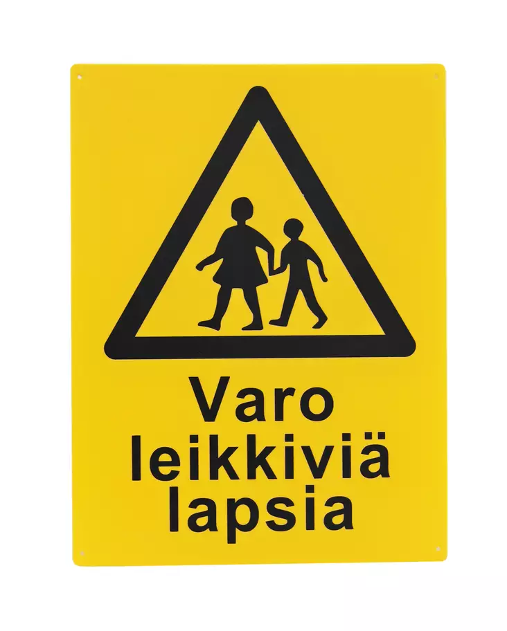 Safemate varoitusmerkki varo leikkiviä lapsia, 30 x 40 cm - Kyltit, opasteet ja numerot - 6430066036608 - 1