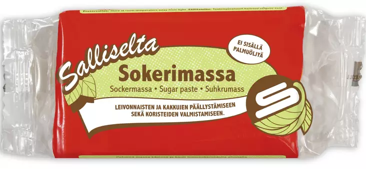 Sallinen sokerimassa punainen 250G - Muut leivontatuotteet - 6436501044108 - 1