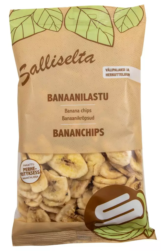 Salliselta Banaanilastu 250g - Kuivatuotteet ja leivonta - 6436501016808 - 1