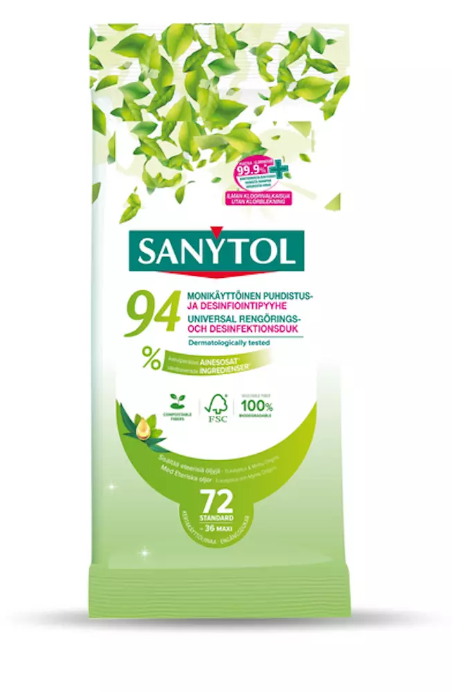 Sanytol monikäyttöinen puhdistus- ja des - Siivousliinat - 8411660005168 - 1