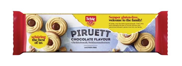 Schär Piruett suklaanmakuinen täytekeksi - Keksit - 8008698048788 - 1