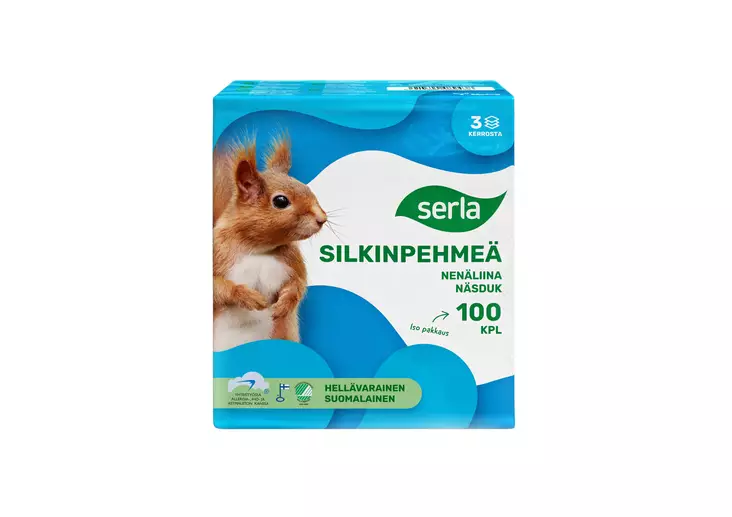 Serla silkinpehmeä Nenäliina 100kpl - Nenäliinat - 6414300089438 - 1
