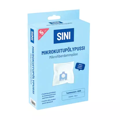 Sini Mikrokuitupölypussi 5kpl S54520 - Pölypussit imureihin - 6416863545208 - 1