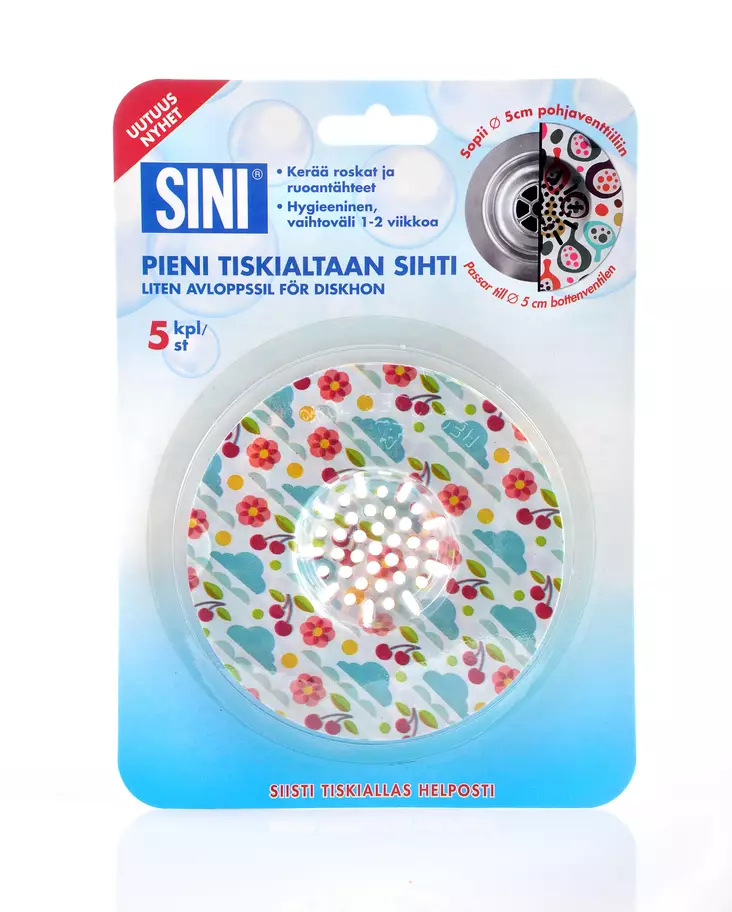 Sini pieni tiskialtaan sihti 5 kpl - Muut siivousvälineet - 6423800251498 - 1